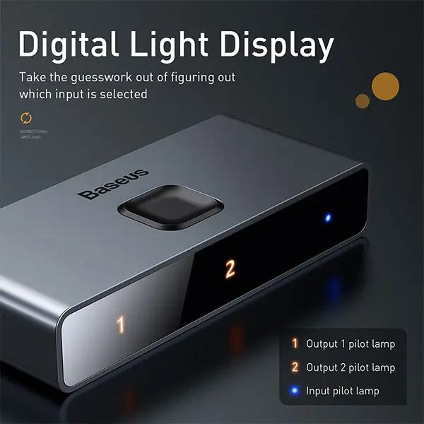 Baseus 2 in 1 Matrix HDMI Switcher Best Price From ido.lk