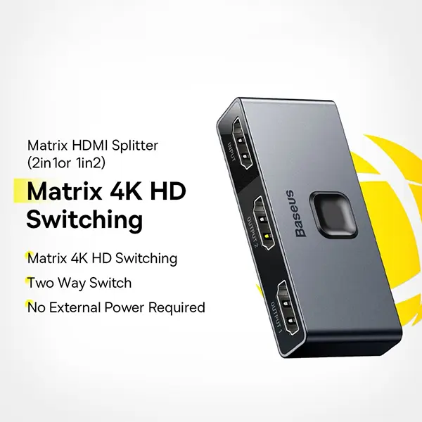 Baseus 2 in 1 Matrix HDMI Switcher from ido.lk