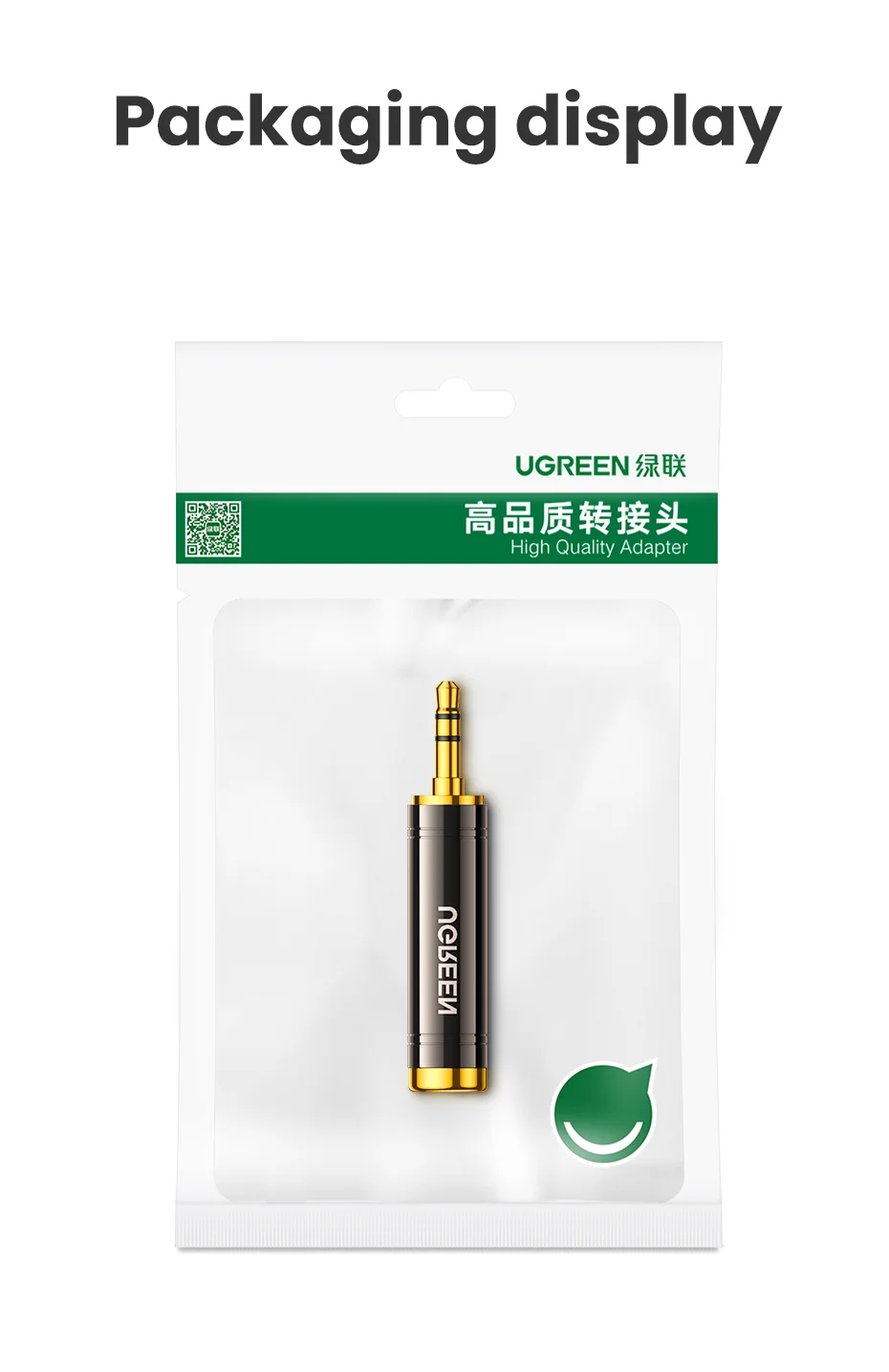 UGREEN 3.5mm to 6.5mm 1/4 Adapter Gold Plated Connector Sri Lanka | ido.lk