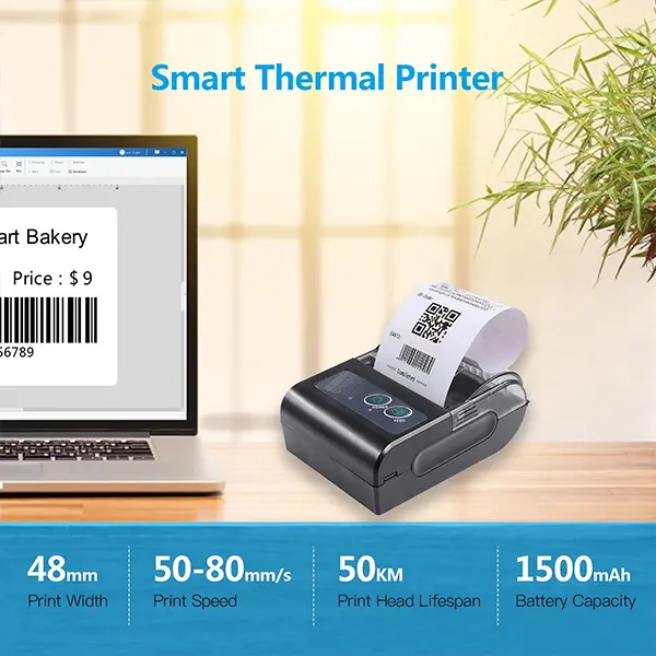 Mini Bluetooth Thermal Printer Portable Receipt Printing Machine@ ido.lk