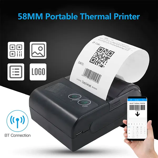 Mini Bluetooth Thermal Printer Portable Receipt Printing Machine@ido.lk