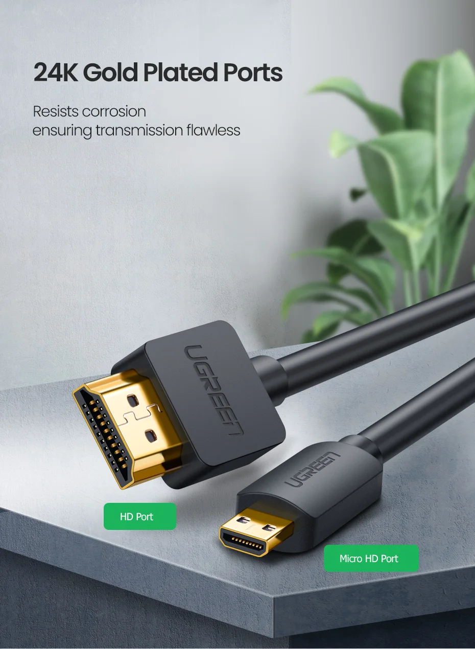 Ugreen Micro HDMI to HDMI Cable 3M 30104 Price in SrI Lanka | ido.lk