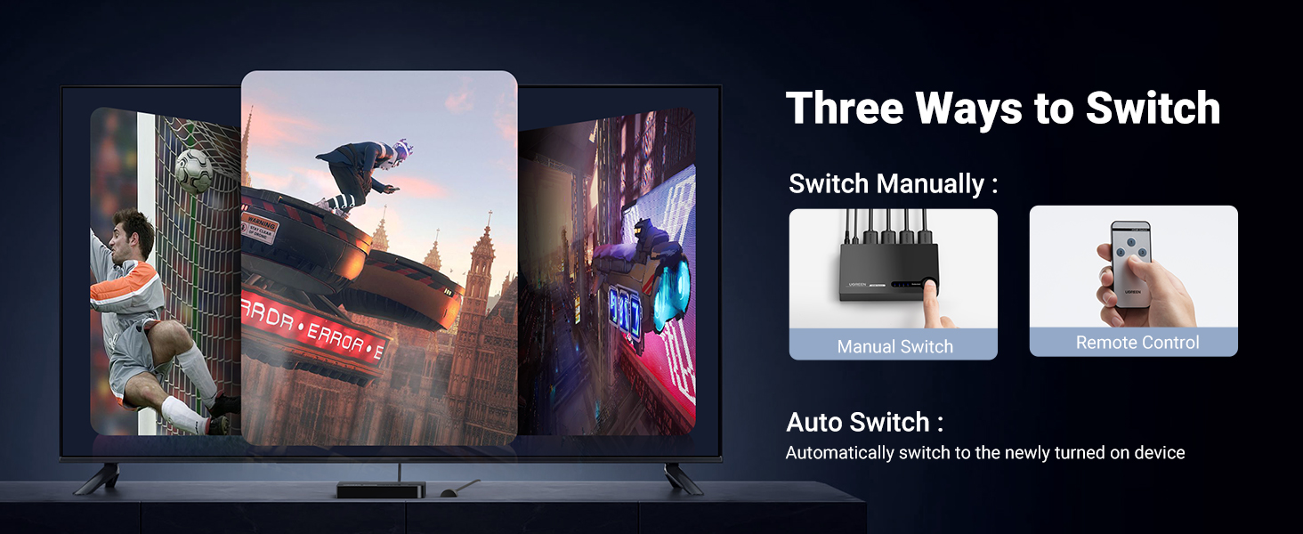 UGREEN HDMI Switch 3 IN 1 OUT HDMI Switcher Best Price in Sri Lanka ido.lk