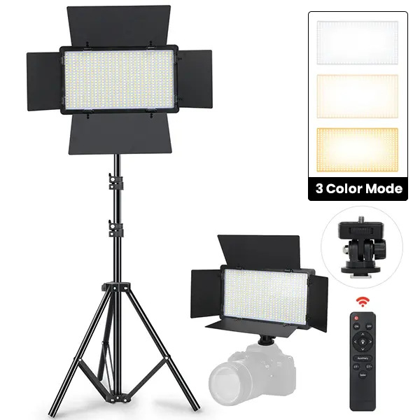 50W Portable LED Light Panel LED-880 Pro Video and Photo Lighting Kit@ido.lk