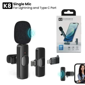 K8 Wireless Clip Microphone USB C and Lightning Ports Price in Sri Lanka@ido.lk