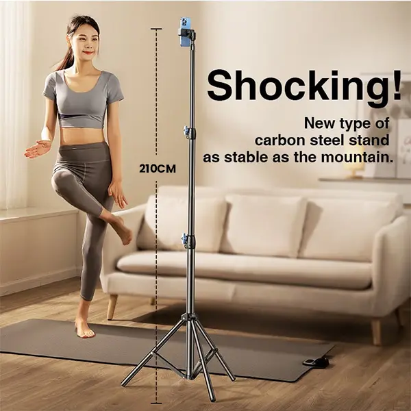 Phone Tripod Stand 2.1M Rtako Carbon Steel Tripod Sri Lanka@ ido.lk