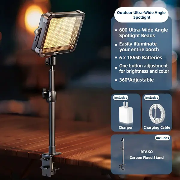RTAKO LED Charging Panel Light AR-GTB600T Sri Lanka @ido.lk
