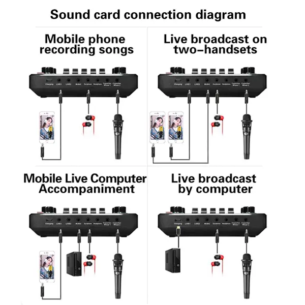 V9 Sound Card with Condenser Mic @ ido.lk