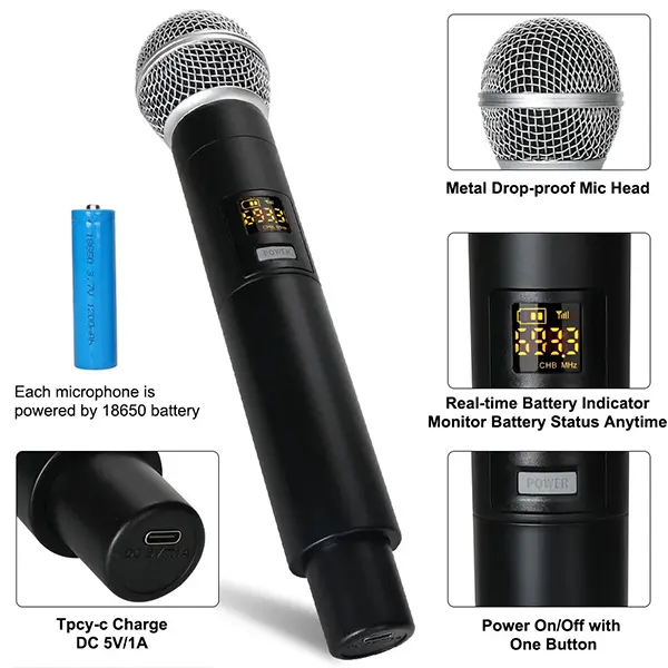 Wireless Rechargeable Handheld Microphone @ido.lk