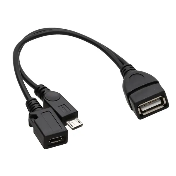 2 in 1 Micro Cable with USB Power Supply for TV Stick@ ido.lk