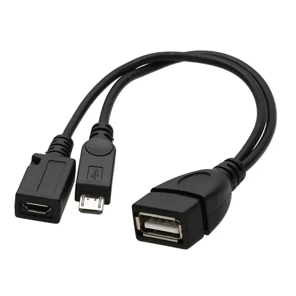 2 in 1 Micro Cable with USB Power Supply for TV Stick@ido.lk