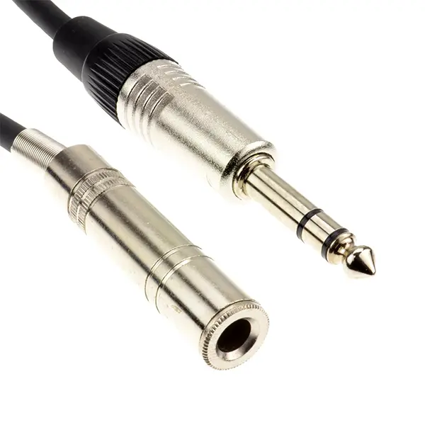 6.35mm TRS Jack to Female Extension Cable 3M Premium Quality @ido.lk