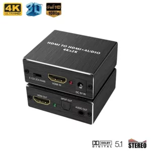 HDMI audio extractor with SPDIF and RCA output options