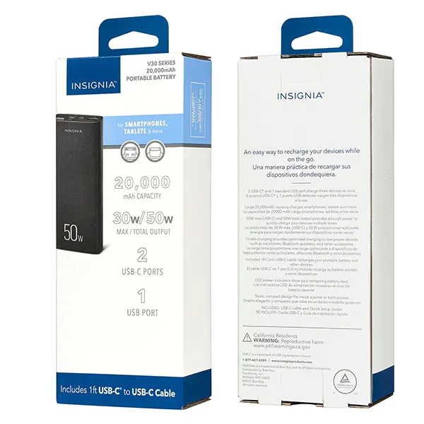 INSIGNIA 20000mAh 50W Power Bank Sri Lanka@ido.lk