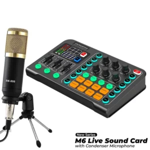 M6 Live Sound Card with Condenser Microphone@ido.lk