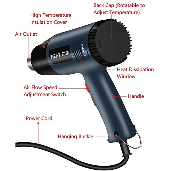 2000W Electric Hot Air Heat Gun@ ido.lk