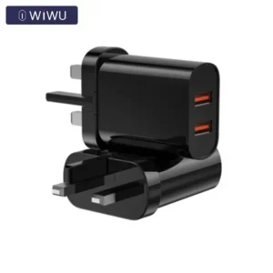Wiwu Dual USB Fast Charger 3 Pin WI-U003@ido.lk
