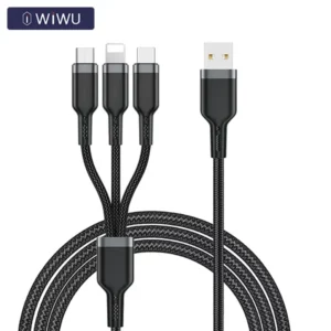 Wiwu Wi C014 USB-A to Type CMicroLightning 3 in 1 Cable@ido.lk
