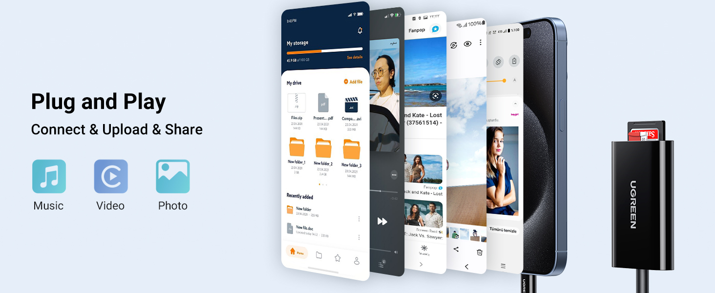 UGREEN 2-in-1 SD Card Reader, USB C to Micro SD/SD Card Adapter From ido.lk