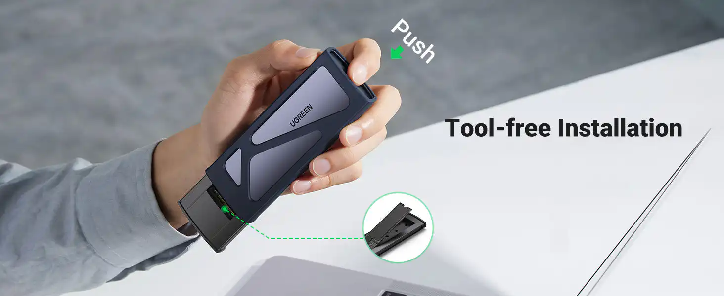 UGREEN 10902 M.2 NVMe SSD Enclosure Adapter Aluminum 10 Gbps Gen 2 USB C 3.1 to NVMe PCIe From ido.lk