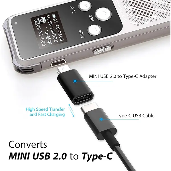 Mini USB Male to USB C Female Adapter Sri lanka@ido.lk