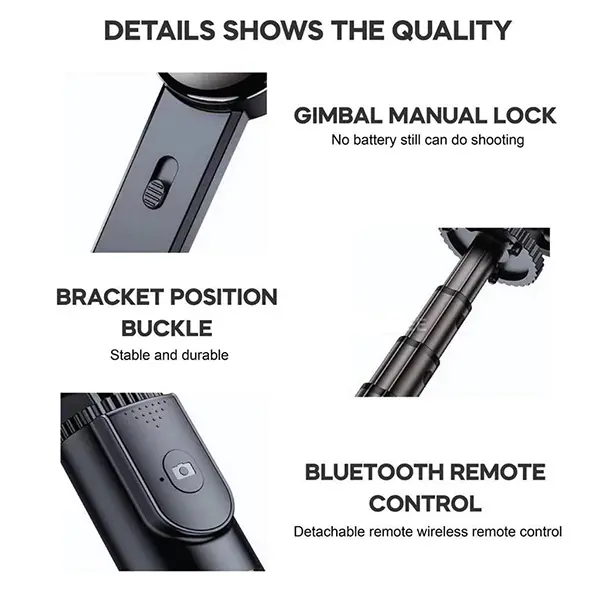 Plokama P66 Gimbal Stabilizer Stand Selfie Stick Sri lanka @ido.lk