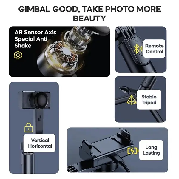 Plokama P66 Gimbal Stabilizer Stand Selfie Stick Sri lanka@ ido.lk