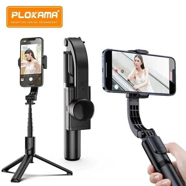 Plokama P66 Gimbal Stabilizer Stand Selfie Stick@ido.lk