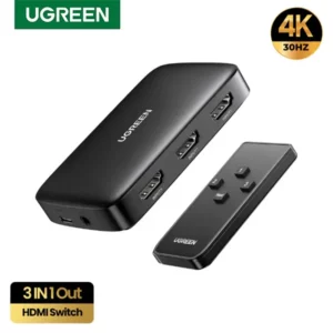 UGREEN 3 Port HDMI Switch 80125 3 IN 1 OUT with Remote Control@ido.lk