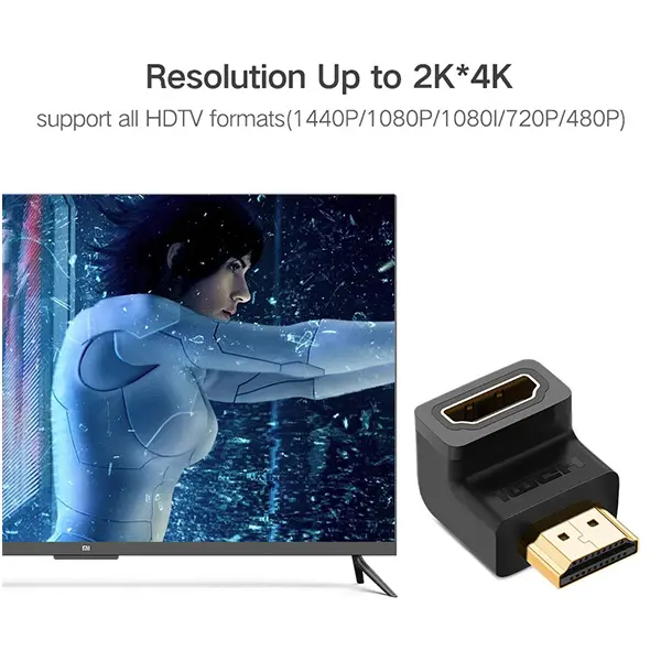 UGREEN HDMI 4K Male to Female Up-angled Connector 20110 @ido.lk