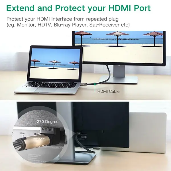 UGREEN HDMI 4K Male to Female Up-angled Connector 20110 Sri Lanka @ido.lk