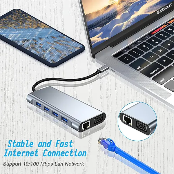USB Type C 11 in 1 Hub HDMI @ido.lk