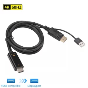 HDMI to DisplayPort Converter Cable 4k@60Hz@ido.lk