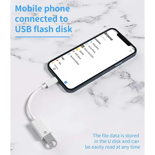 iPhone Lightning to USB OTG Adapter @ido.lk