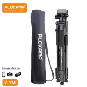 PLOKAMA PK-9999 2.1M Camera Tripod with Mobile Phone Holder@ido.lk