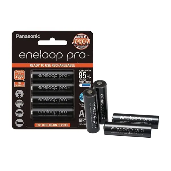 Panasonic Eneloop Pro AA Rechargeable Battery Pack 4Pcs 2550mAh @ido.lk
