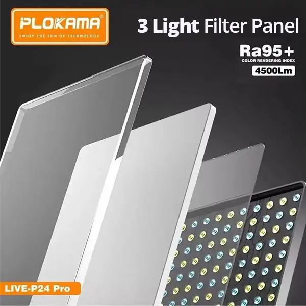 Plokama Live P24 Pro RGB LED Fill Light Panel @ido.lk