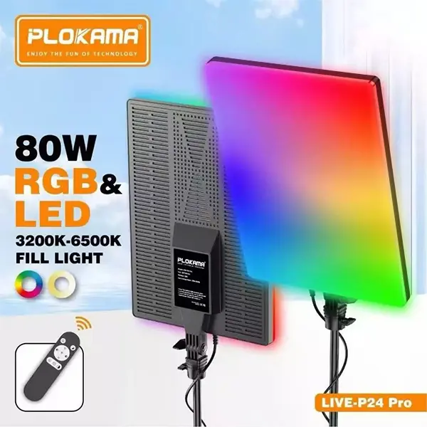 Plokama Live P24 Pro RGB LED Fill Light Panel@ido.lk