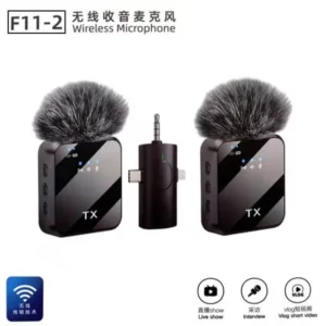 F11-2 Dual Wireless Clip Microphone@ido.lk