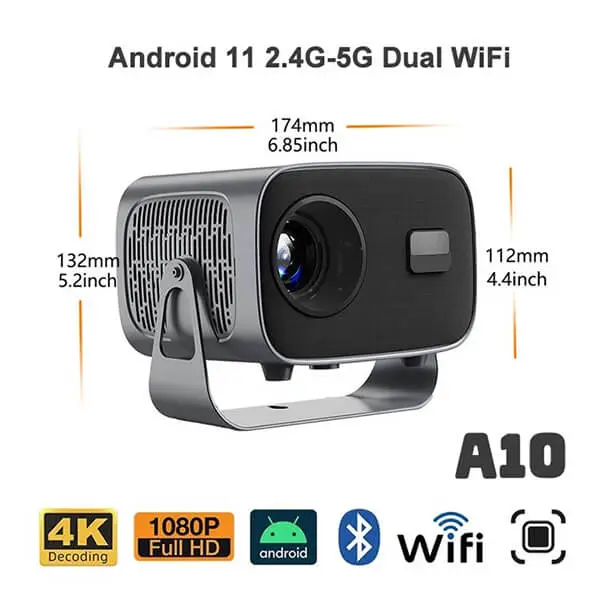 A10 Android Smart Projector Home Mini HD Projector @ ido.lk