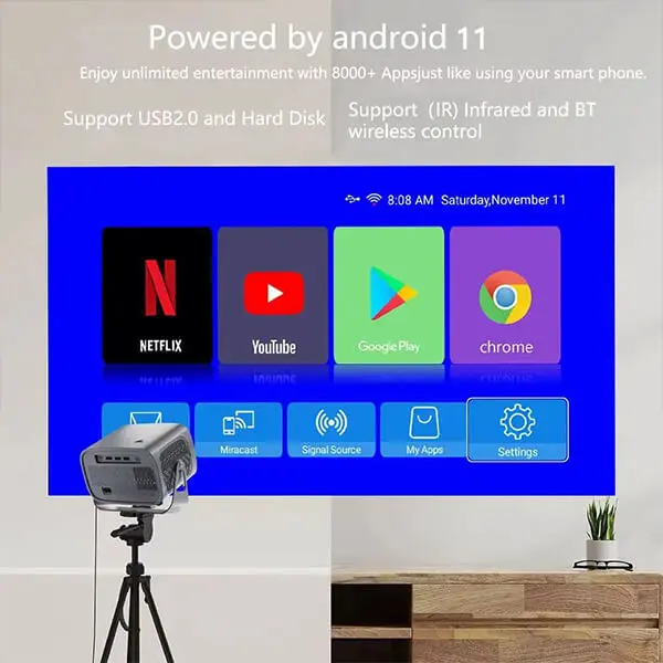 A10 Android Smart Projector Home Mini HD Projector@ ido.lk