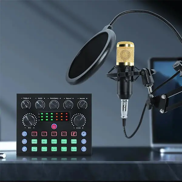 V8S Live Sound Card with BM800 Condenser Mic@ ido.lk