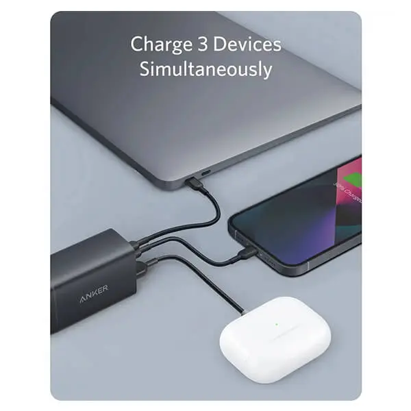 Anker 65W 3 Port USB C Charger PowerPort III @ ido.lk