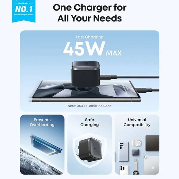 Anker Nano Charger 45W USB C Fast Charger Sri Lanka@ido.lk