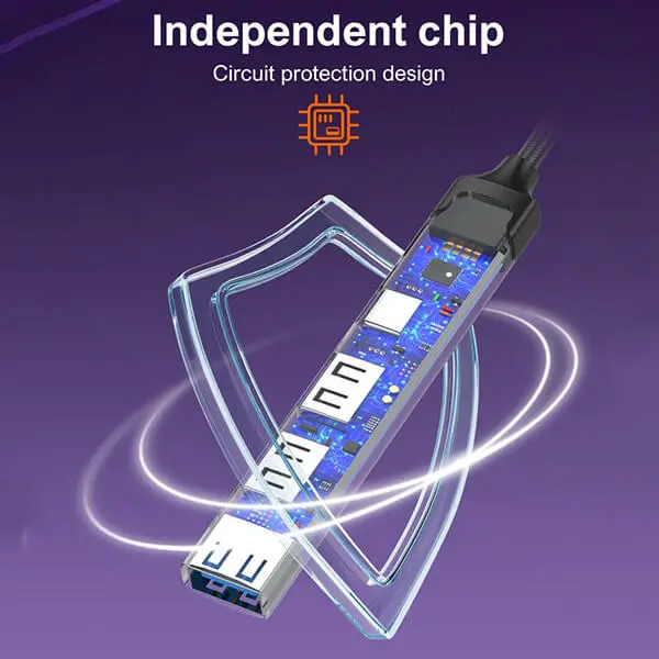 LDNIO USB + Type C to USB 3 Port Hub and 1 Type C DS-64C Sri lanka@ ido.lk