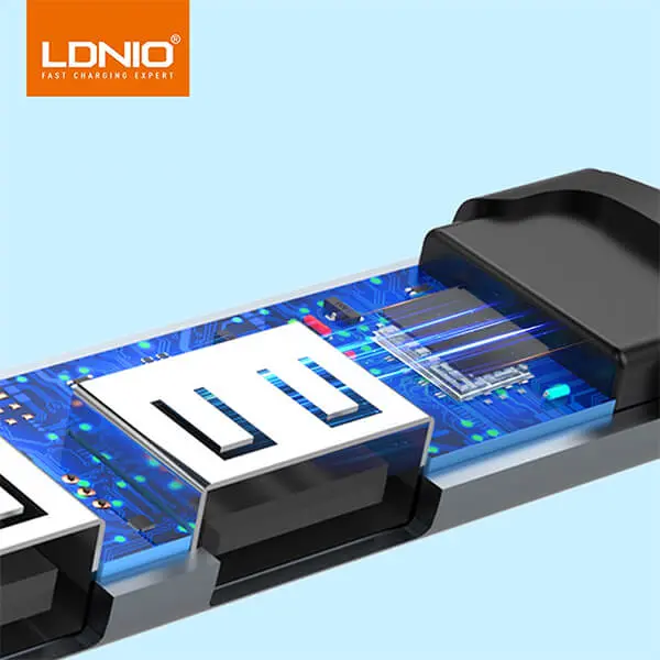 LDNIO USB + Type C to USB 3 Port Hub and 1 Type C DS-64C@ ido.lk