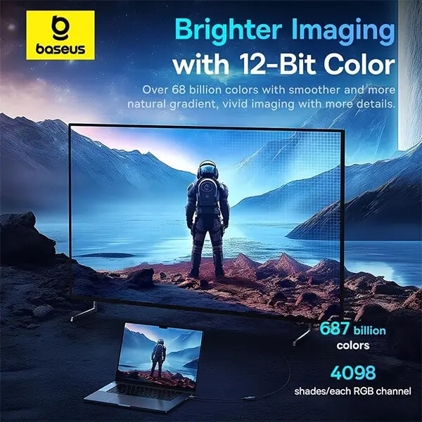 Baseus USB C to DisplayPort Cable 8K@60HZ 1M Sri Lanka@ ido.lk