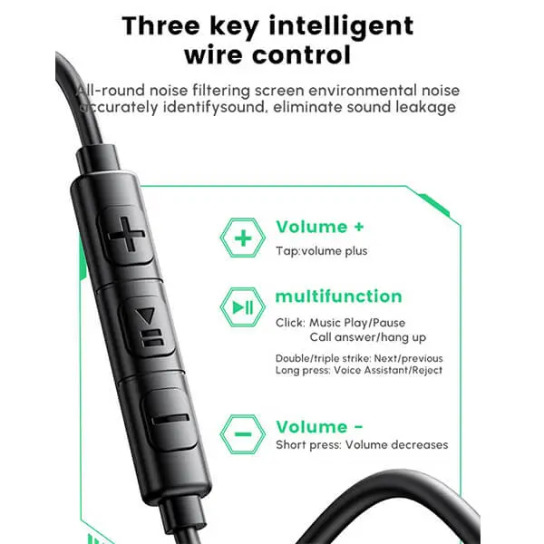 UGREEN 3.5mm Wired Earphones With Mic 35753@ ido.lk