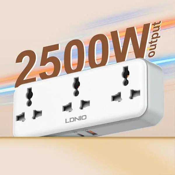LDNIO SC3317 3 AC Outlets Portable Power Socket 2500W Sri Lanka @ido.lk