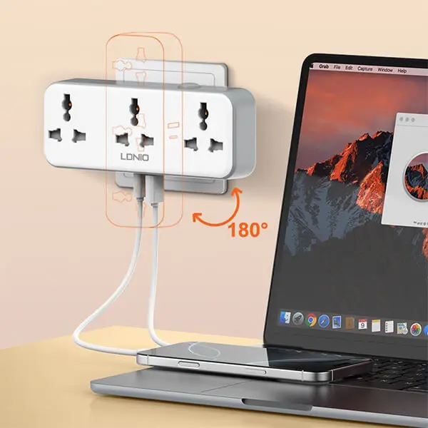 LDNIO SC3317 3 AC Outlets Portable Power Socket 2500W in Sri Lanka@ ido.lk